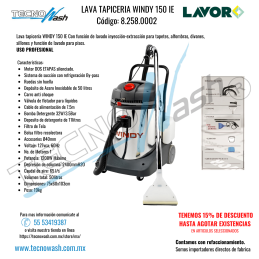 Lava Tapicería Windy 150 IE, 127vca