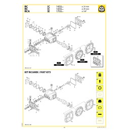 Bomba de Alta Presion RCA 2G22 E Con brida Flecha hueca de Ø5/8, Para Motor Nema 56C