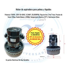 Motor de Aspiradora para Polvos y Líquidos. Cod. GS12110-02SC
