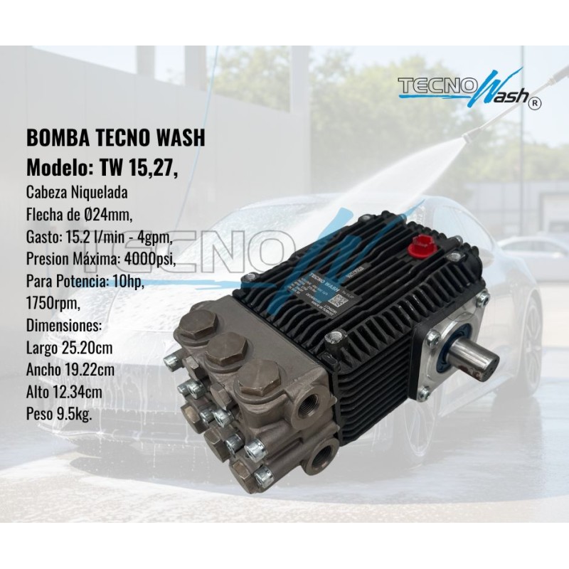 Bomba de alta Presion 4000psi, Modelo TW 15,27