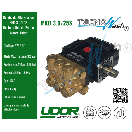 Bomba Udor PKD 3.0/25 S: Potencia Italiana, Rendimiento Insuperable.